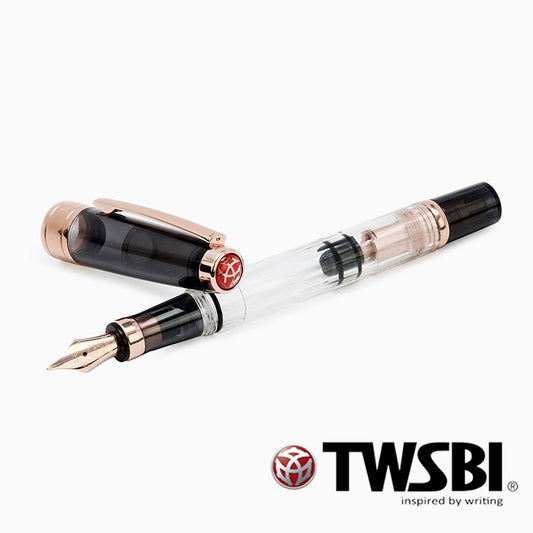TWSBI ツイスビー 万年筆 ダイヤモンド580 スモーク ローズゴールドTW100736/TW100737/TW100738/TW100739/TW100740 JAN:4711467445643